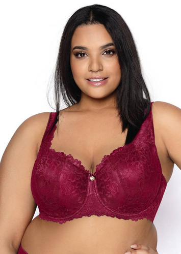  Biustonosz Usztywniany Big M-053/22 Carmela Mat - bordowy