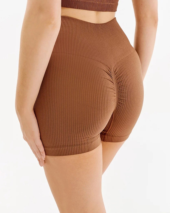 Szorty bezszwowe Seamless Shape Rib Gabriella- mocca