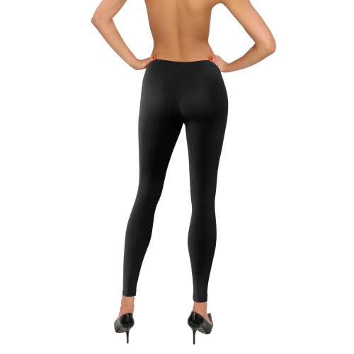 Legginsy Long bezszwowe kryjące długie Sesto Senso czarny 