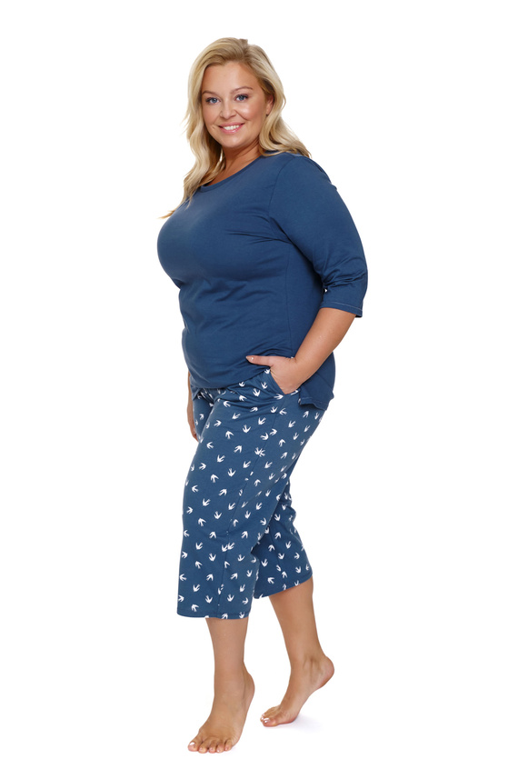 Piżama Damska Plus Size 7264 Doctor Nap - deep blue