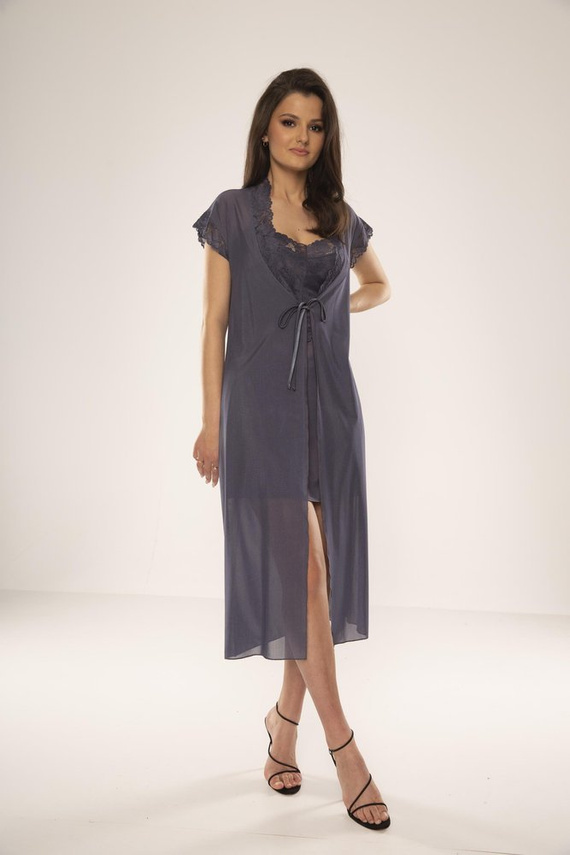 Długa Koszula nocna 469 Alison Forex - szary