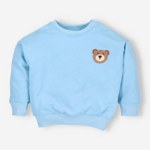 Bluza z długim rękawem Miś Pretilo Mini - niebieska