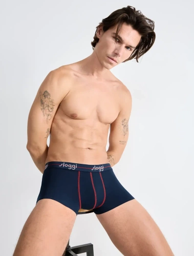 Bokserki męskie Men Start Hipster C2P box Sloggi - Blue - Dark Combination
