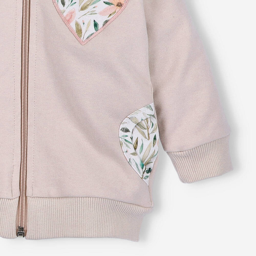 Bluza dresowa z bawełny organicznej Pink Flowers Nini różowy