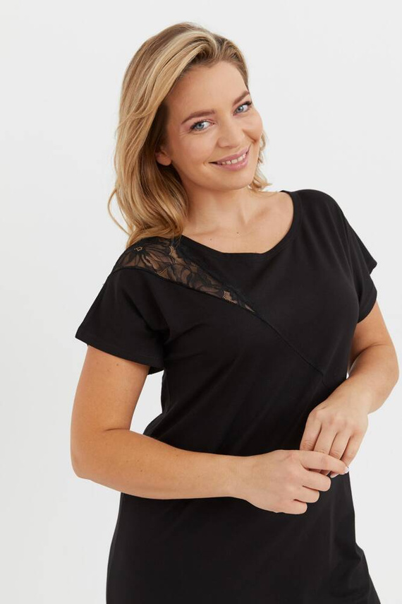 Koszula nocna 737 Velar Forex - czarny