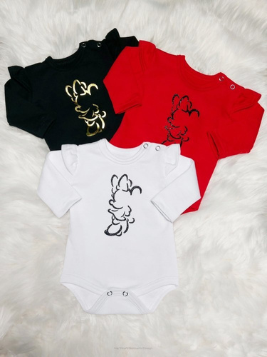 Body z długim rękawem Mini Bambarillo czerwony