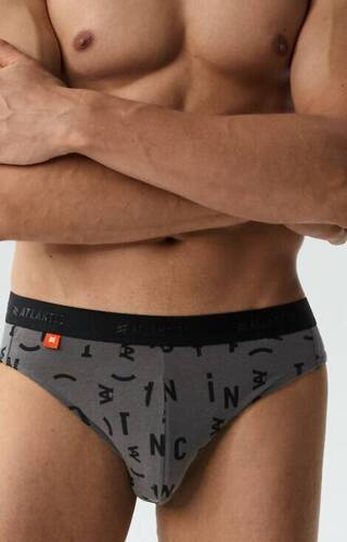 Slipy męskie 3MP-161 A'3 Atlantic- zielony-czarny-grafitowy