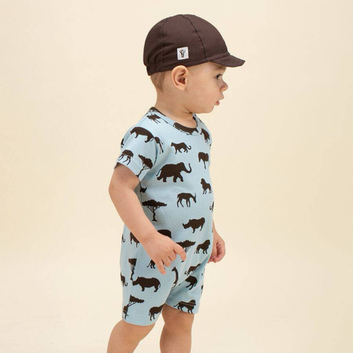 Rampers dla chłopca Safari Pinokio - afryka niebieski 