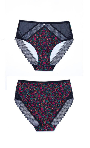 Figi Damskie L 1573 MD Midi Lama- czarny