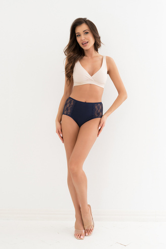 Elba maxi figi Italian Fashion - granatowy