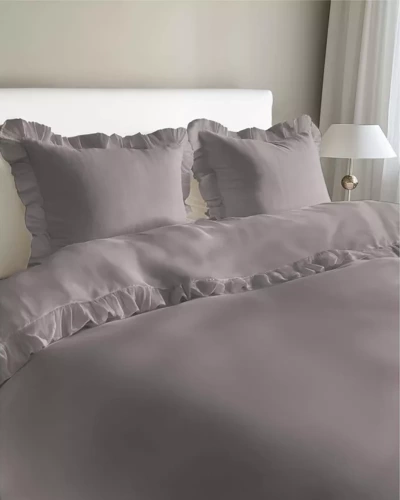 Pościel bawełniana Pure 23 jednobarwna Detexpol szary ciemny