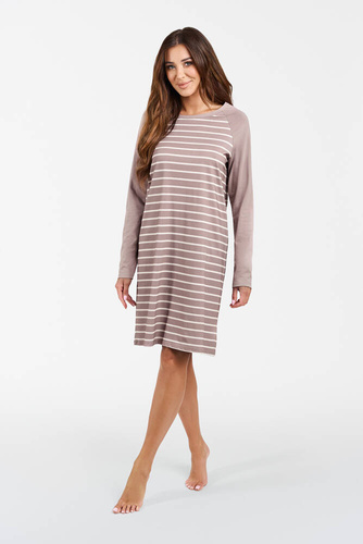 Koszula nocna damska Oda Italian Fashion - druk cappuccino