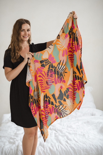 Koszula nocna ciążowa i do karmienia muślinowa Aurora Milk&Love czarny 