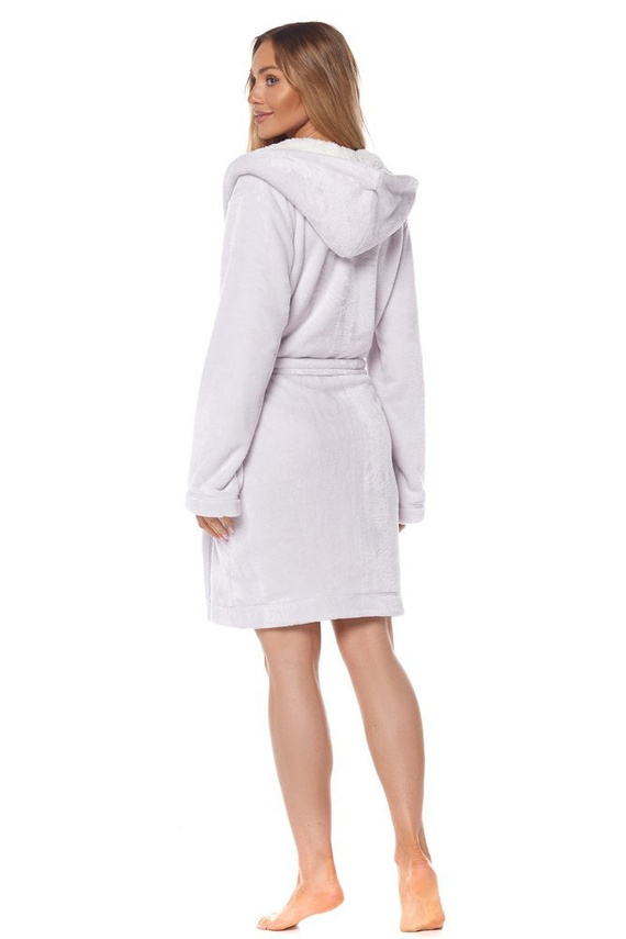 Krótki Szlafrok Damski 2125 Ole L&L - perła