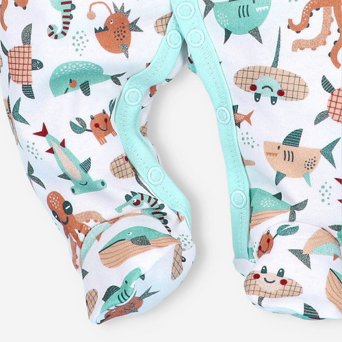 Pajacyk chłopięcy Morskie Zwierzątka Nini druk