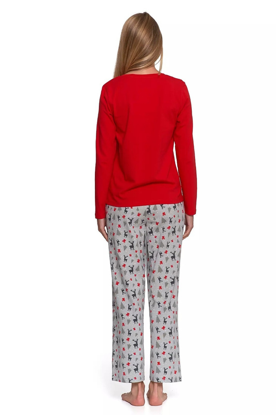 Piżama Moraj PDD4800-012 – bawełniana, z długim rękawem i wzorzystymi spodniami