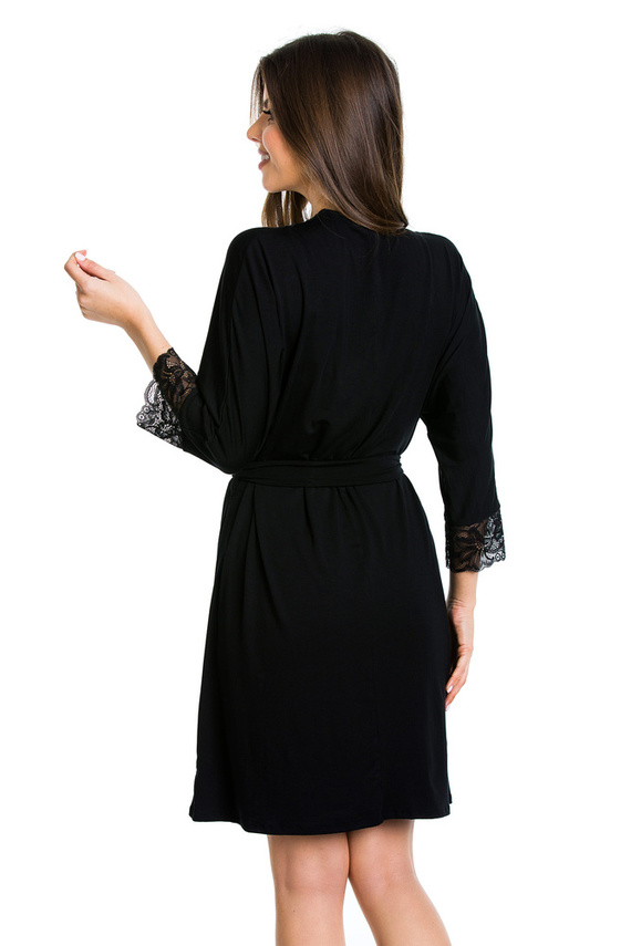 Szlafrok damski 05075 Natalia Mediolano czarny