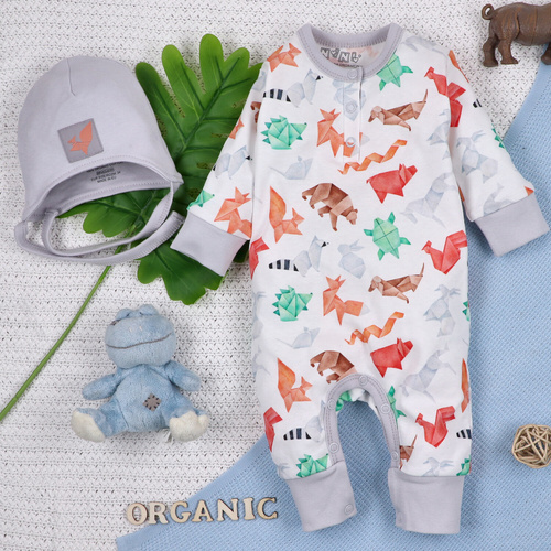 Pajacyk chłopięcy bez stópek Fun Origami Nini druk