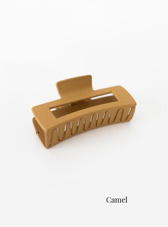 Klamra do włosów Sensis W26 – klasyczna i mocna, 10 cm - camel