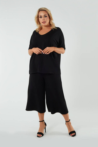 Bluzka z krótkim rękawem Soler Italian Fashion - czarny 