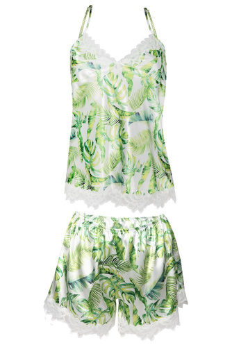 Komplet piżama damska Flowers DKaren -DK-KV biały