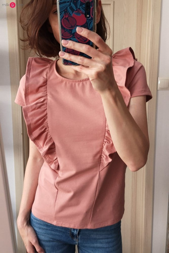 Bluzka do karmienia Milky Waves z krótkim rękawem Milk&Love herbal rose