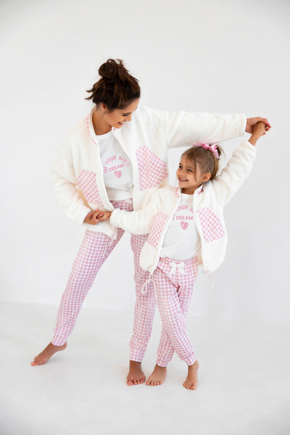 Bluza dziecięca Nanny Kids Sensis - ecru-różowy