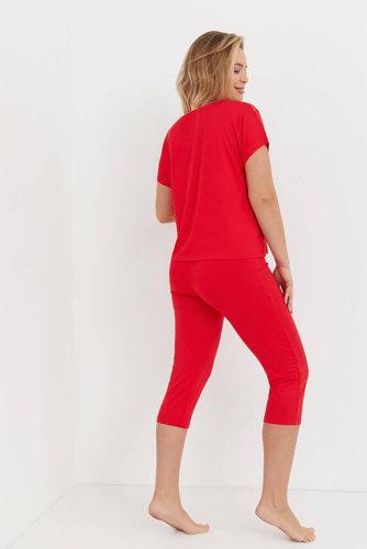 Piżama Damska 740 Velar Forex - czerwony
