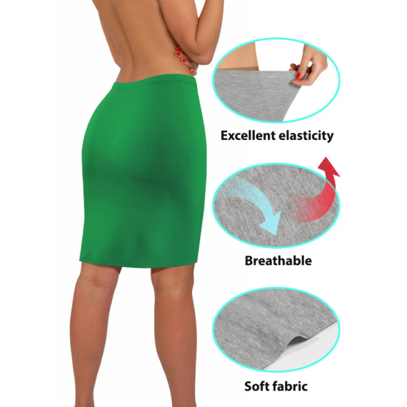 Spódnica damska gładka Sesto Senso zielony