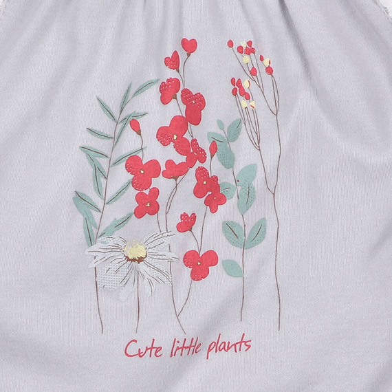 Śpiochy z bawełny organicznej Łąka Nini szary