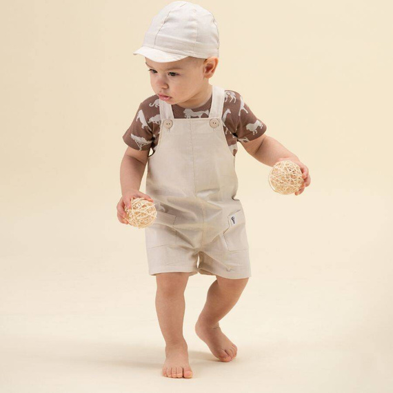 Ogrodniczki dla chłopca Safari Pinokio - beżowy