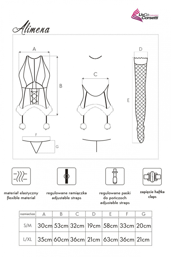 Alimena LC 90606 Strój mikołajki LivCo Corsetti Fashion
