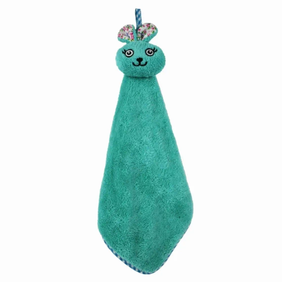 Ręcznik dziecięcy z mikrofibry Piccolo Królik Domarex turkusowy
