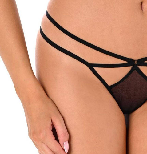 Stringi damskie z koronką Suzie Teyli - czarne