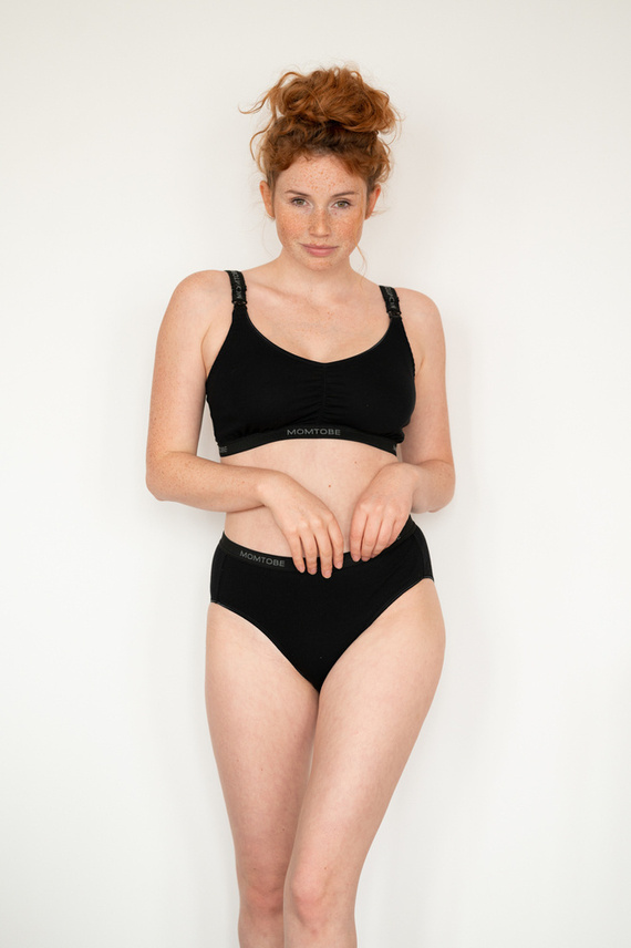 Biustonosz do karmienia Sport Black Momtobe czarny