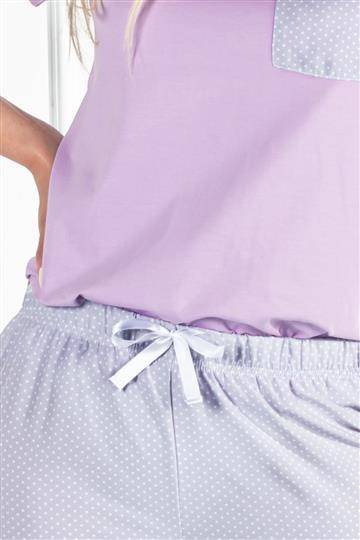 Piżama damska Caroline Momenti Per Me lila-grey