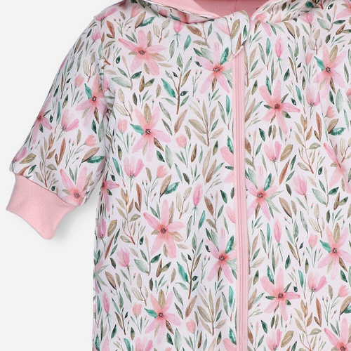 Kombinezon z bawełny organicznej Pink Flowers Nini 