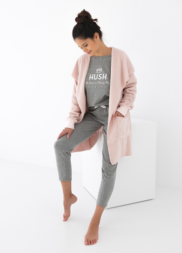 Kardigan Szlafrok Ruth Sensis - różowy pudrowy