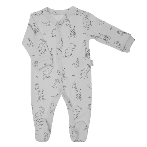 4800 22 Animals Komplet wyprawkowy 4-częściowy nadruk Nicol - szary