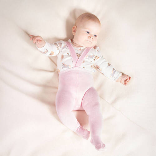 Rajstopy bambusowe z szelkami 141600 Nicol - różowy