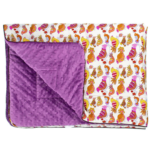 Kocyk niemowlęcy Papugi Martex zielony