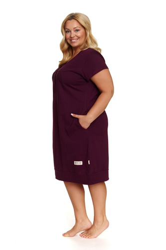TM.4348 Koszula Nocna ciążowa i do karmienia Doctor Nap - burgundy