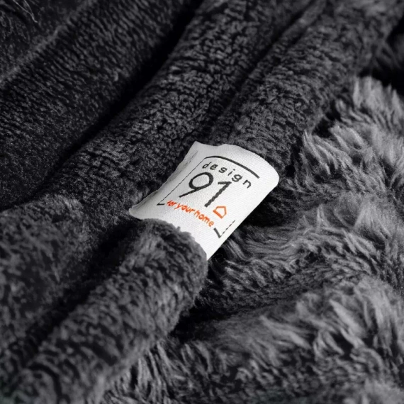 Koc narzuta z mikrofibry Soft Designe91 stalowy