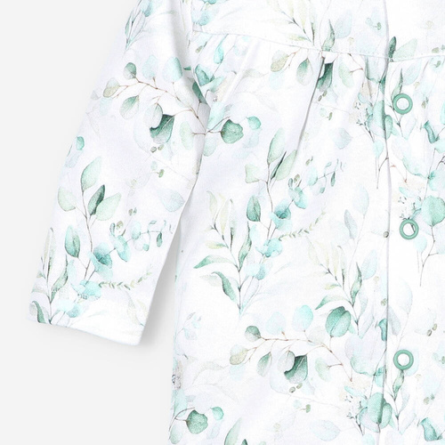 Pajacyk z bawełny organicznej Aromatyczne listki Nini druk 