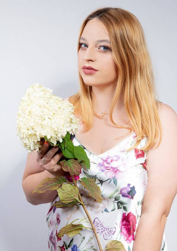 Komplet piżama damska Flowers DKaren -DK-KK 5 biały