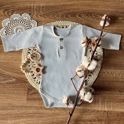 Body polo z długim rękawem BP009 Mamatti - szary