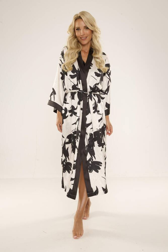 Szlafrok damski 734 Brianna De Lafense - czarny