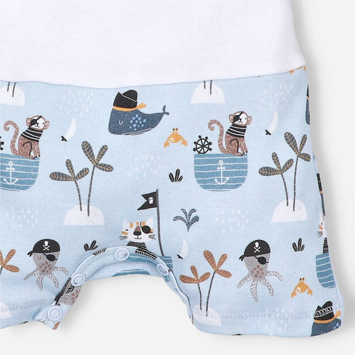 Rampers z bawełny organicznej Piraci Nini 