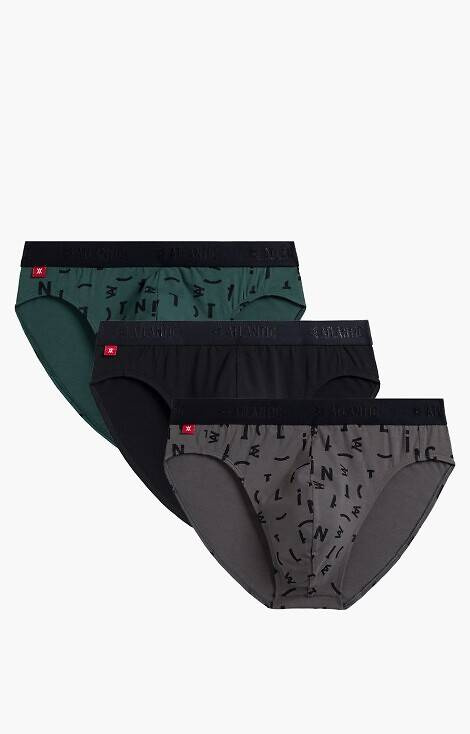 Slipy męskie 3MP-161 A'3 Atlantic- zielony-czarny-grafitowy