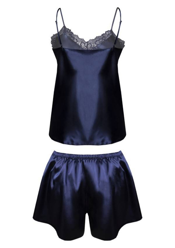 Piżama Damska Satynowa Samantha DKaren - granat